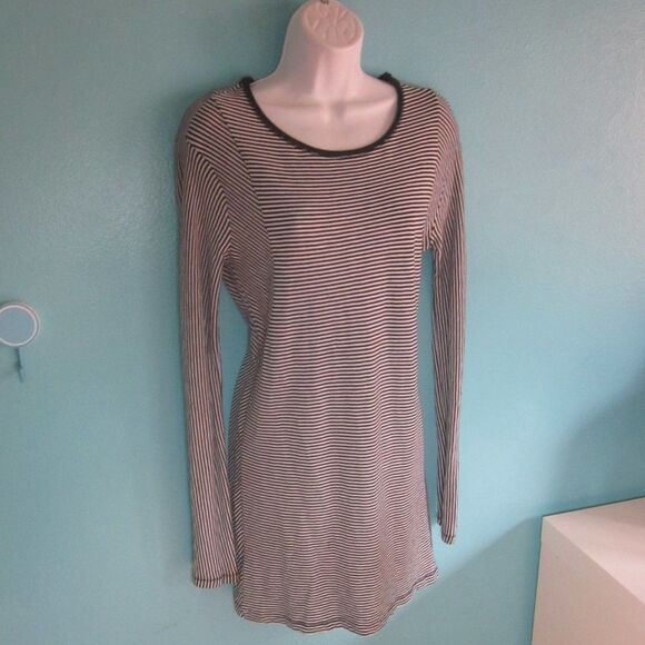 Rag & Bone Size XS Navy & White Striped Knit Pullover Long Sleeve Dress - Picture 2 of 13
